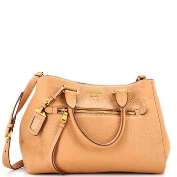 Prada Front Pocket Convertible Tote Vitello Phenix Medium