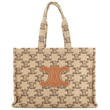 Celine Cabas Thais Tote Triomphe Wool Large