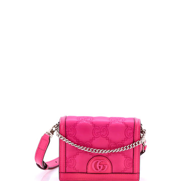 Gucci GG Marmont Flap Messenger Bag GG Matelasse Nylon with Leather Mini