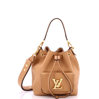 Louis Vuitton Lockme Pocket Bucket Bag Leather