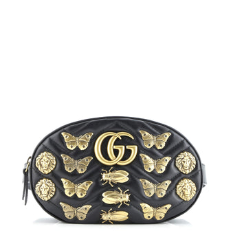 Gucci GG Marmont Belt Bag Embellished Matelasse Leather