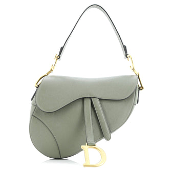 Christian Dior Saddle Handbag Leather Medium