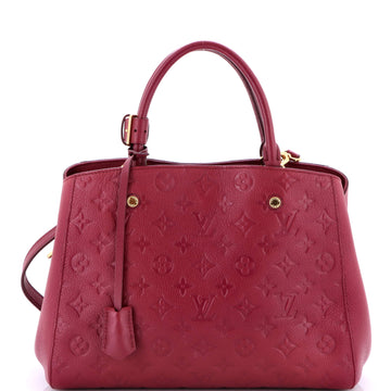 Louis Vuitton Montaigne Handbag Monogram Empreinte Leather MM