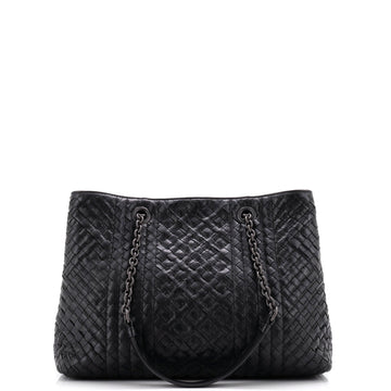 Bottega Veneta Double Chain Tote Stitched Intrecciato Calfskin Medium