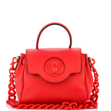 Versace La Medusa Top Handle Bag Leather Small