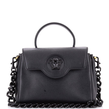 Versace La Medusa Top Handle Bag Leather Medium
