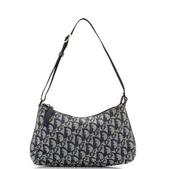 Christian Dior Vintage Trotter Pochette Shoulder Bag Diorissimo Canvas Small