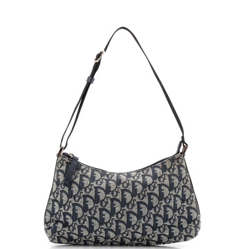 Christian Dior Vintage Trotter Pochette Shoulder Bag Diorissimo Canvas Small