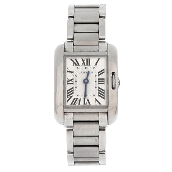 Cartier Tank Anglaise Quartz Watch Stainless Steel 23