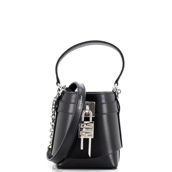 Givenchy GV Shark Lock Bucket Bag Leather Micro