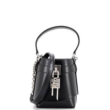 Givenchy GV Shark Lock Bucket Bag Leather Micro