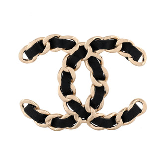 Chanel CC Chain Brooch Metal and Lambskin