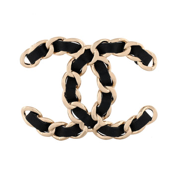 Chanel CC Chain Brooch Metal and Lambskin