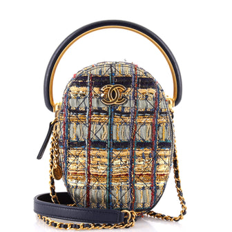 Chanel Paris-New York Oval Camera Case Quilted Tweed Small