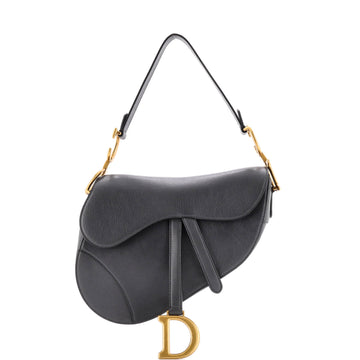 Christian Dior Saddle Handbag Leather Medium