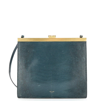 Celine Clasp Crossbody Bag Lizard Mini
