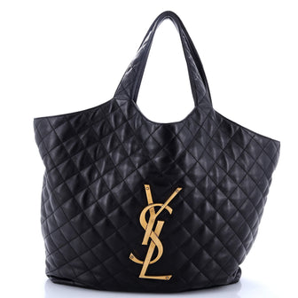 Saint Laurent Icare Shopping Tote Quilted Leather Maxi
