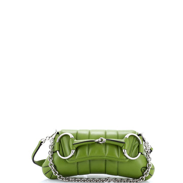 Gucci Horsebit Chain Shoulder Bag Vertical Quilted Leather Small
