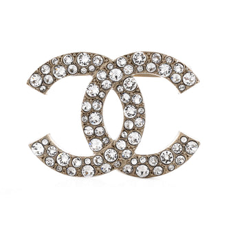 Chanel CC Brooch Metal with Crystals
