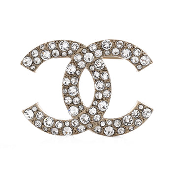 Chanel CC Brooch Metal with Crystals