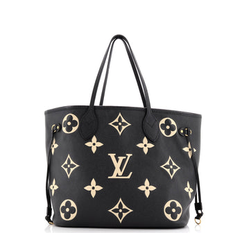 Louis Vuitton Neverfull NM Tote Bicolor Monogram Empreinte Giant MM