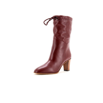 Gucci Women's CC Fold Down Boots Leather and Shearling