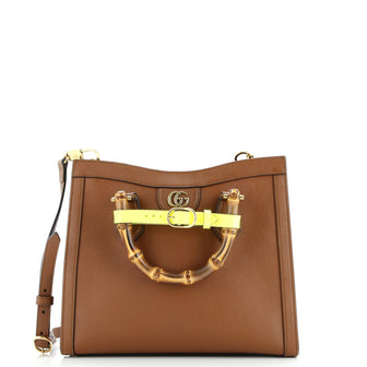 Gucci Diana NM Bamboo Handle Tote Leather Small