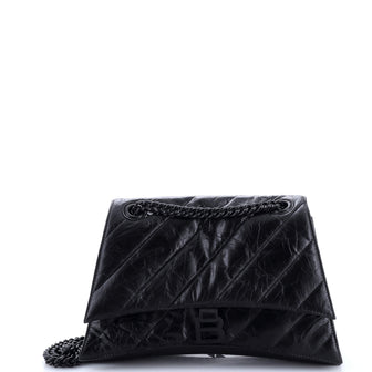 Balenciaga Crush Chain Flap Bag Quilted Crushed Calfskin Medium