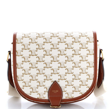 Celine Folco Bag Triomphe Coated Canvas Large