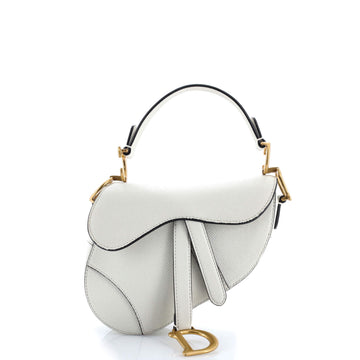Christian Dior Saddle Handbag Leather Mini