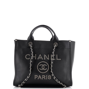 Chanel Deauville Tote Studded Caviar Small