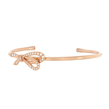 Tiffany & Co. Bow Knot Cuff Bracelet 18K Rose Gold with Diamonds Medium