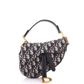 Christian Dior Saddle Handbag Oblique Canvas Mini