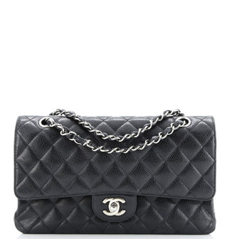 Chanel Classic Double Flap Bag Quilted Caviar Medium