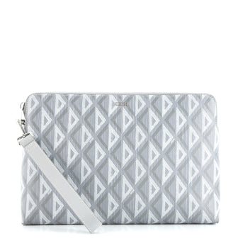 Christian Dior A5 Pouch CD Diamond Coated Canvas