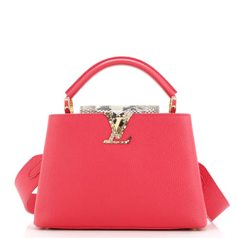 Louis Vuitton Capucines Bag Leather with Snakeskin BB