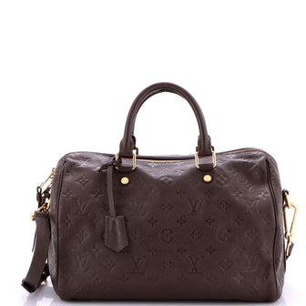 Louis Vuitton Speedy Bandouliere Bag Monogram Empreinte Leather 30