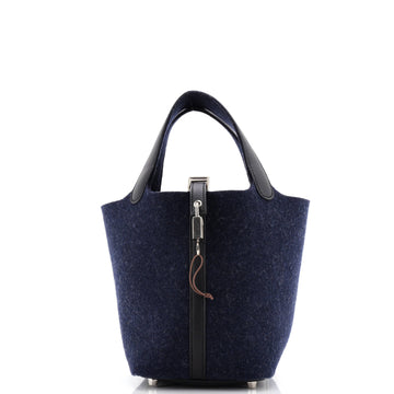 Hermes Picotin Lock Bag Felt with Leather PM