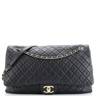 Chanel Airlines CC Flap Bag Quilted Calfskin XXL