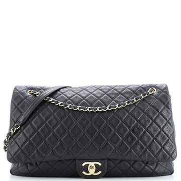 Chanel Airlines CC Flap Bag Quilted Calfskin XXL