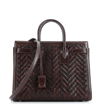 Saint Laurent Sac de Jour Bag Woven Leather Small