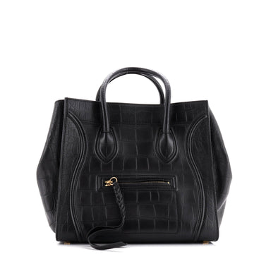 Celine Phantom Bag Crocodile Embossed Leather Medium