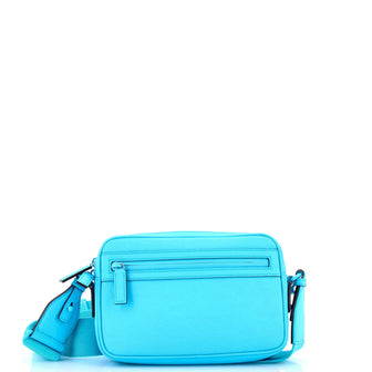 Gucci Front Zip Crossbody Bag GG Rubber Effect Leather Small