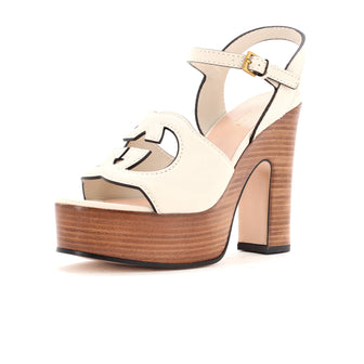 Gucci Women's Interlocking G Cut-Out Platform Sandals Leather