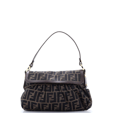 Fendi Chef Flap Bag Zucca Canvas Small