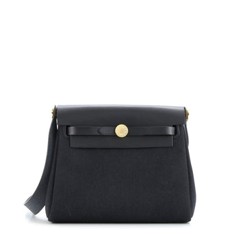 Hermes Herbag Zip Toile and Leather 20