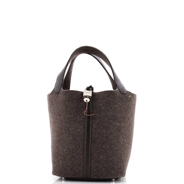Hermes Picotin Lock Bag Felt with Leather MM