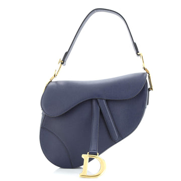 Christian Dior Saddle Handbag Leather Medium