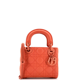 Christian Dior Ultra Matte Lady Dior Chain Bag Cannage Quilt Calfskin Mini