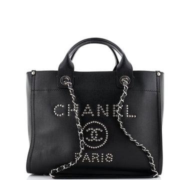Chanel Deauville Tote Studded Caviar Small